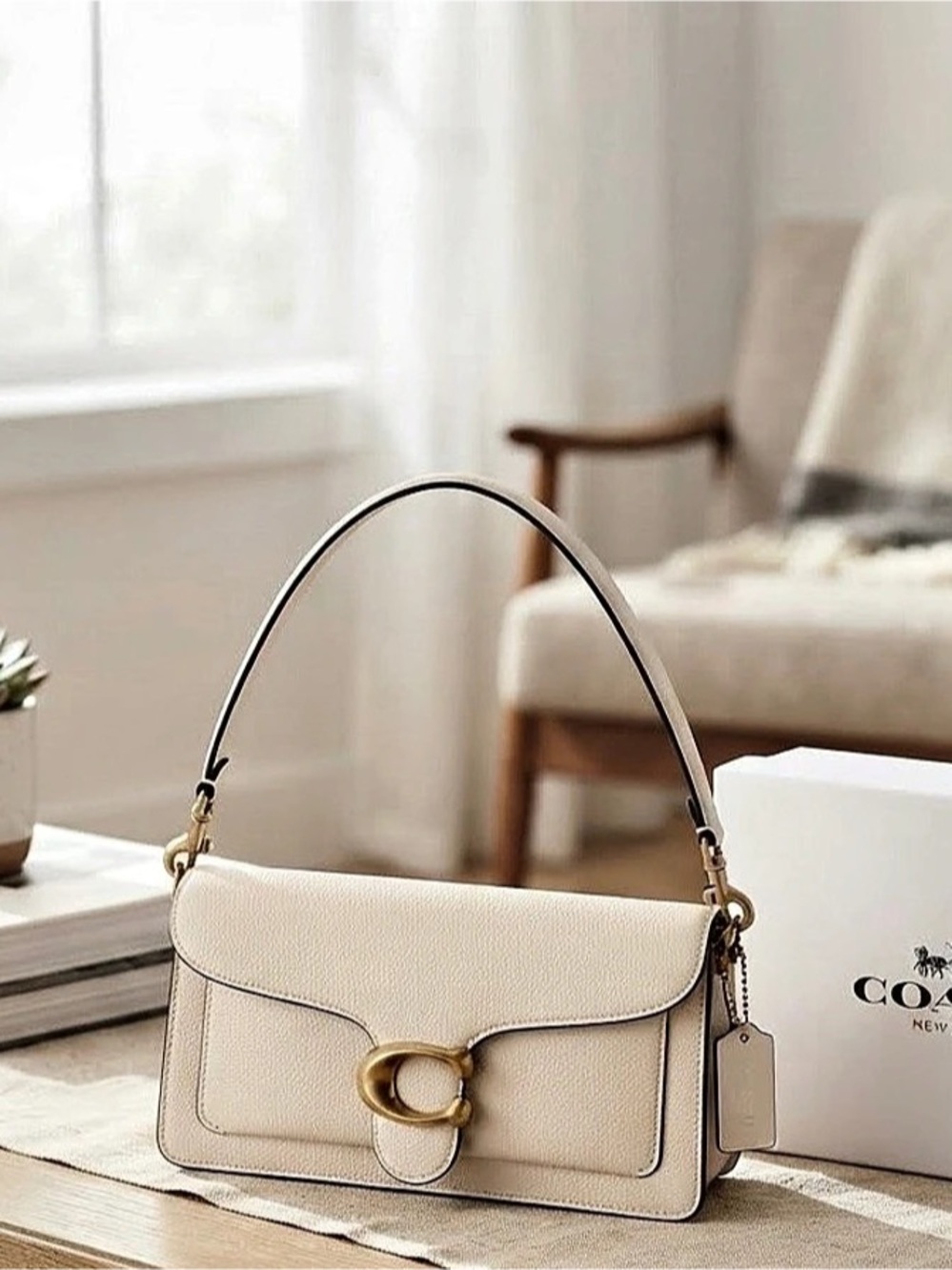Coach Tabby Shoulder Bag 26 White